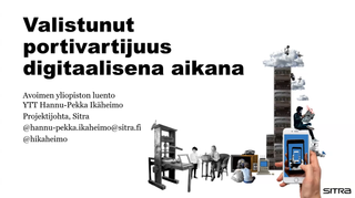 Luennon avaus-dia, jossa otsikko